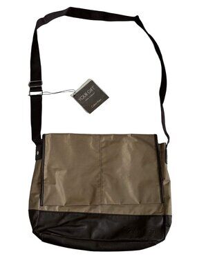 Calvin Klein Euphoria Men Brown Messenger Bag Crossbody Faux Leather